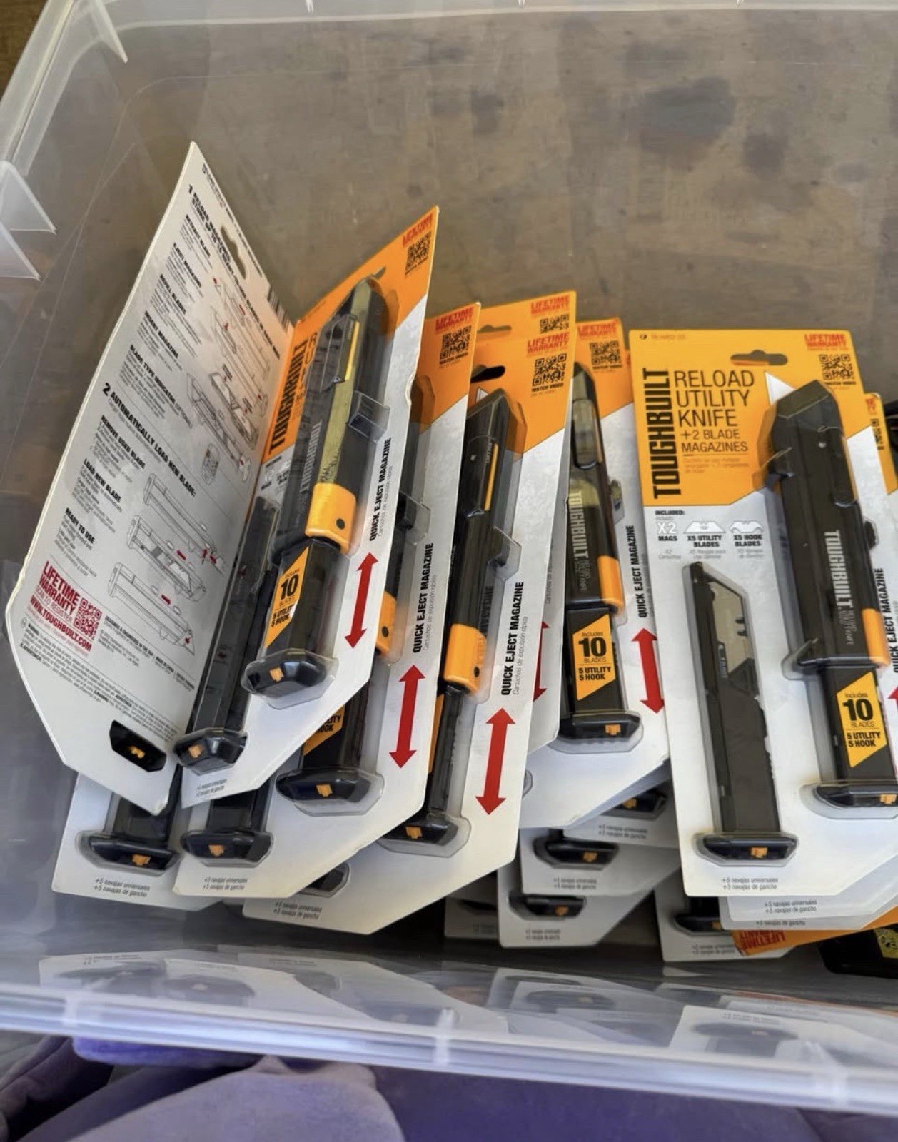 ToughBuilt TB-H4S2-03 Reload Utility Knife + 2 Magazines & 10 Blades Retractable