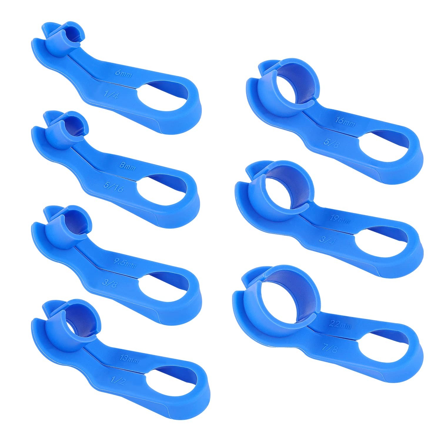 Salior 7PCS AC Fuel Line Disconnect Tool Set - 1/4 2.98*1.25*1.25 inch, Blue