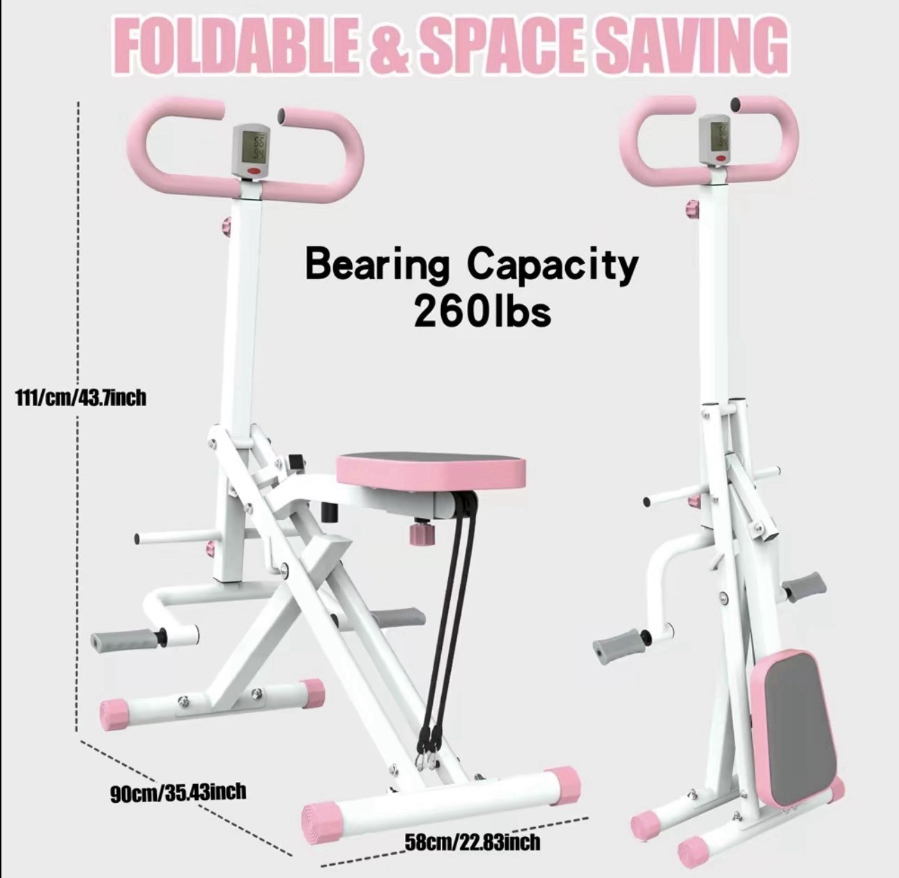 Squat Machine For Home, Assist Trainer For Glutes Workout Foldable