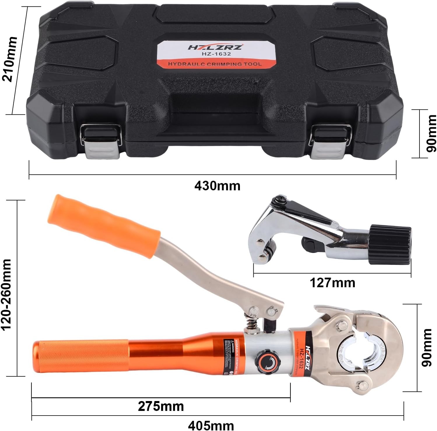 Propress Tool for Copper Pipe, Hydraulic Tool Dies Jaw 1/2", 3/4", 1" with Pipe