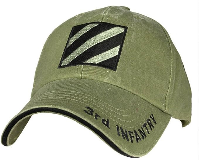 NEW U.S. Army 3rd Infantry Baseball cap hat. OD Green. 5635