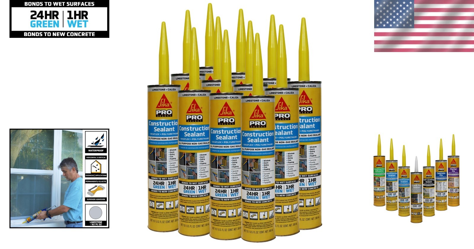 Limestone Polyurethane Sealant, 12-Pack, Strong Adhesion