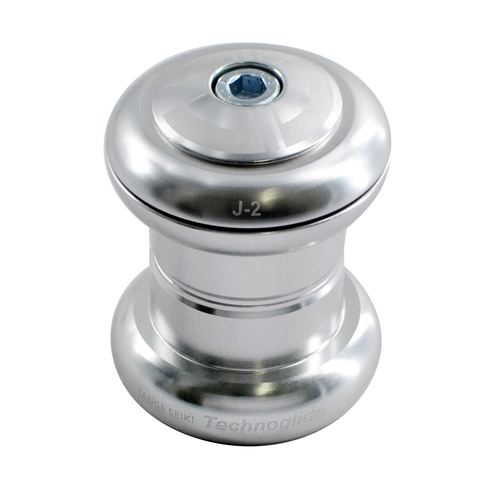 Tange Seiki Technoglide J-2 Headset 1 Inch , Silver with Top Cap , Silver