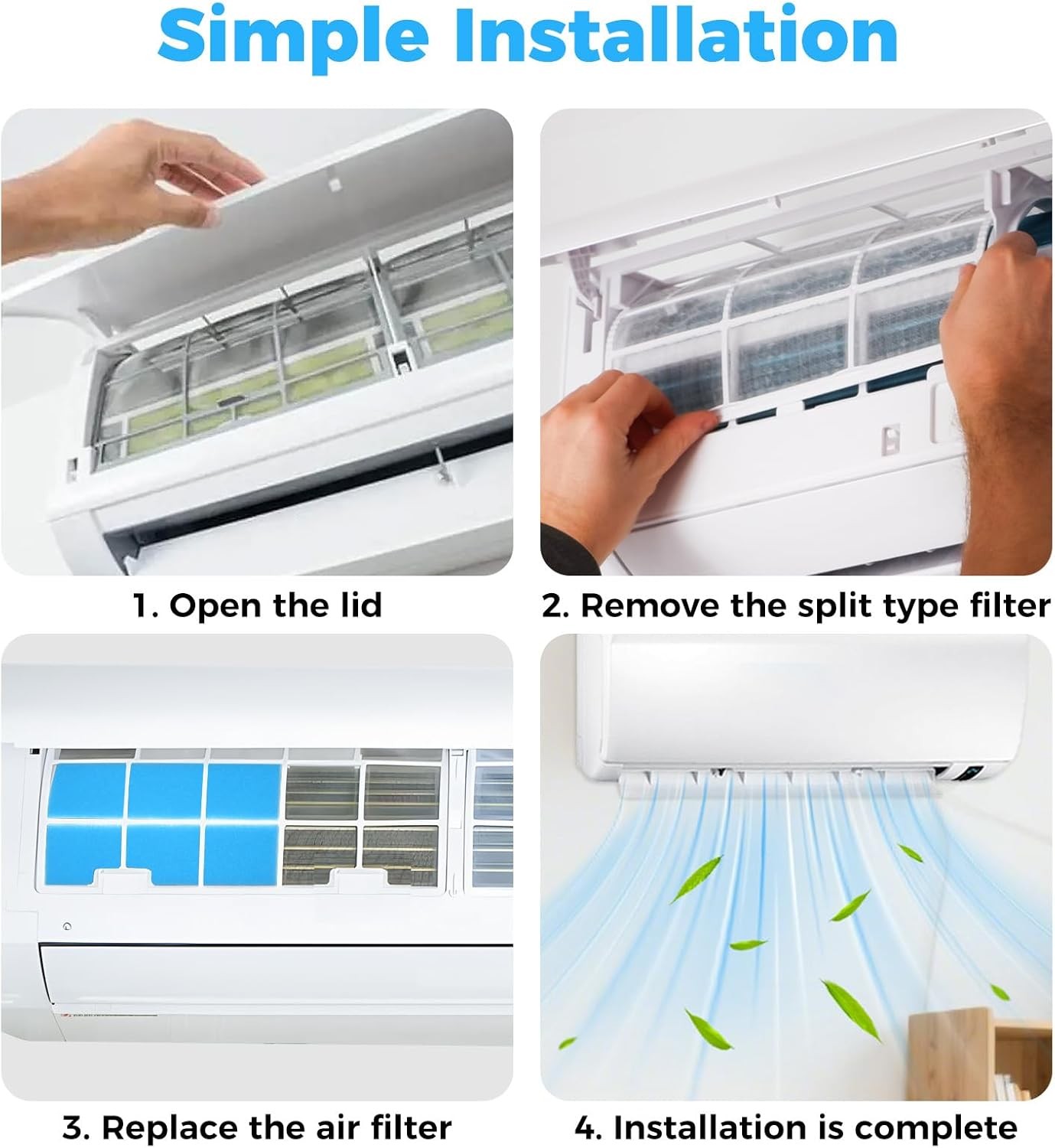 8 Pack Mini Split Air Filter Compatible with Mitsubishi Electric MAC 2330FT E