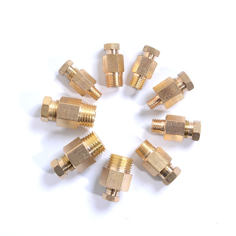 Brass Fitting connector,, oil circuit distributor Compression,PD inner M4 M5 M6