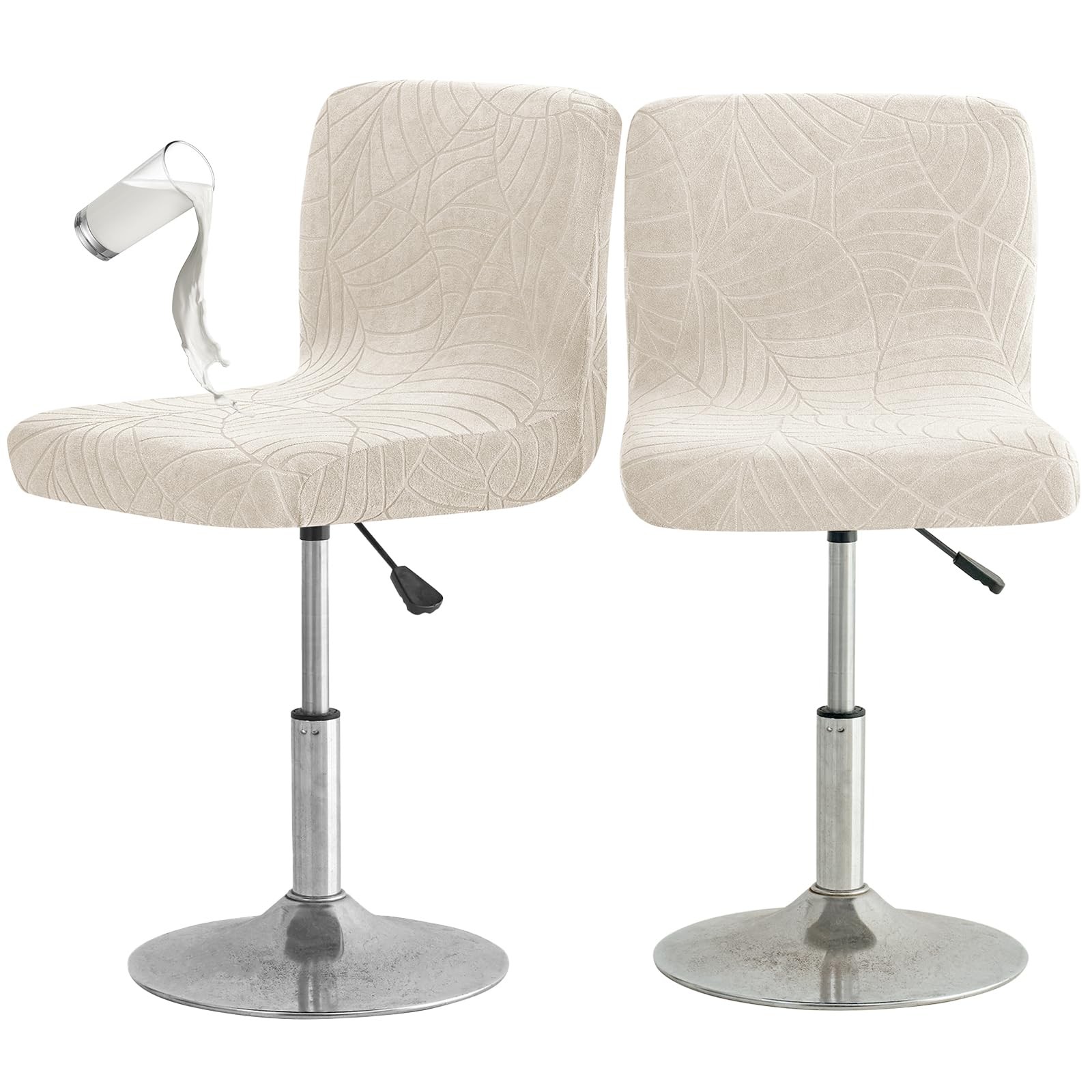 Bar Stool Covers 2PCS Counter Height Bar Stool Cover Swivel Bar Stools Slipco...