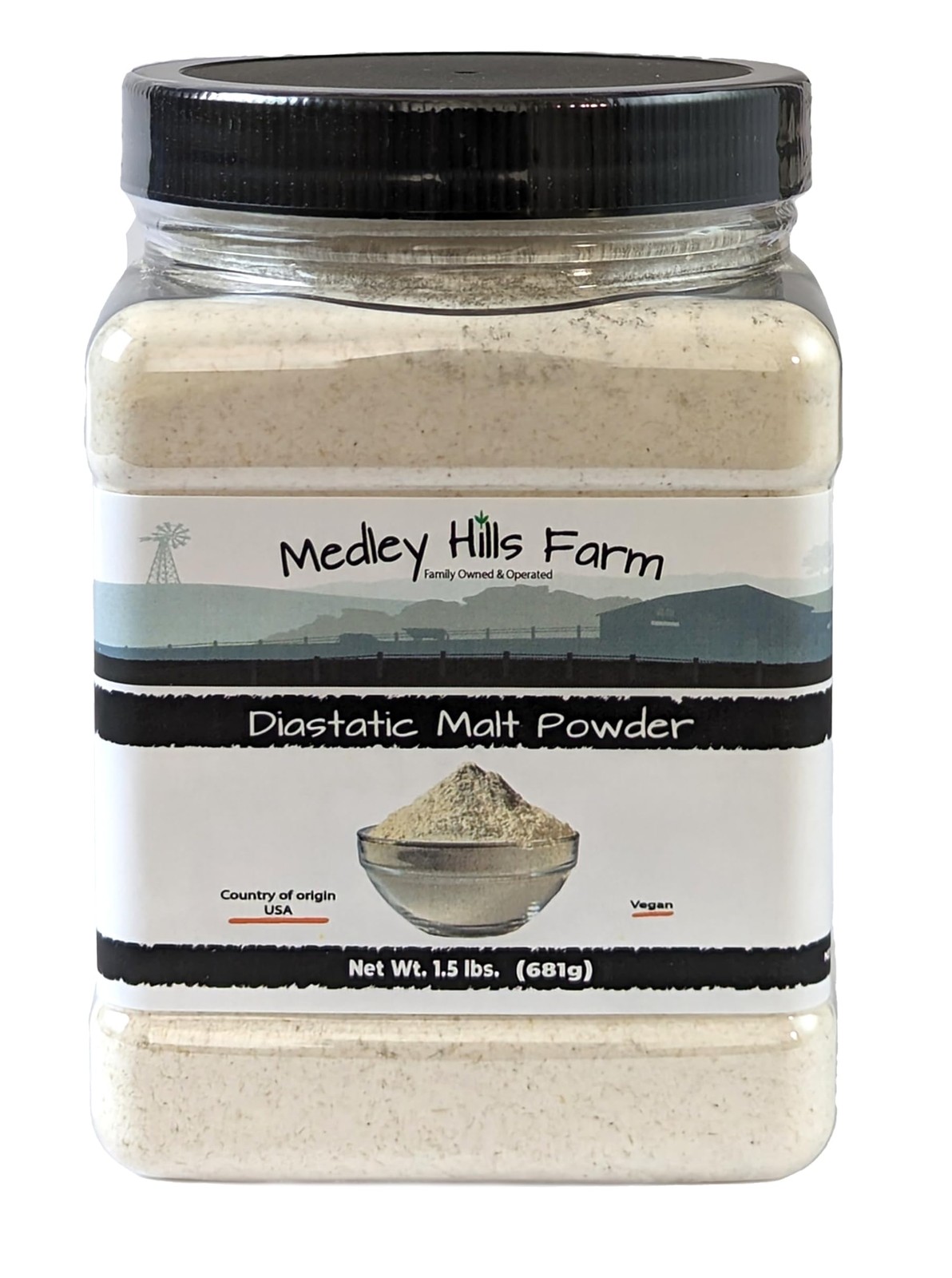 Diastatic Malt Powder by Medley hills farm 1.5 Lbs. in 24 Ounce (Pack of 1)