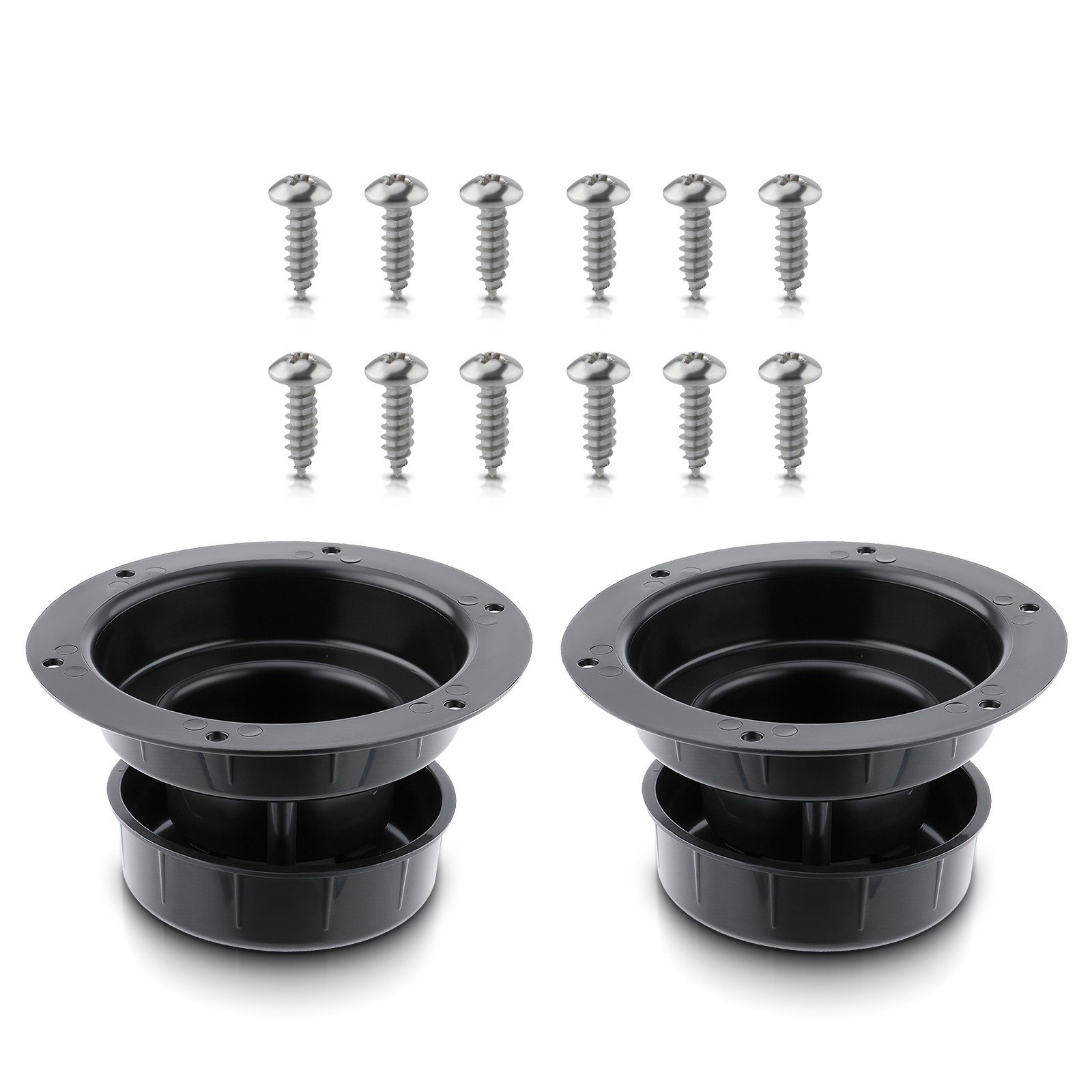 2 Pack RV Plumbing Sewer Vent Roof Cap Camco - Black - Camper