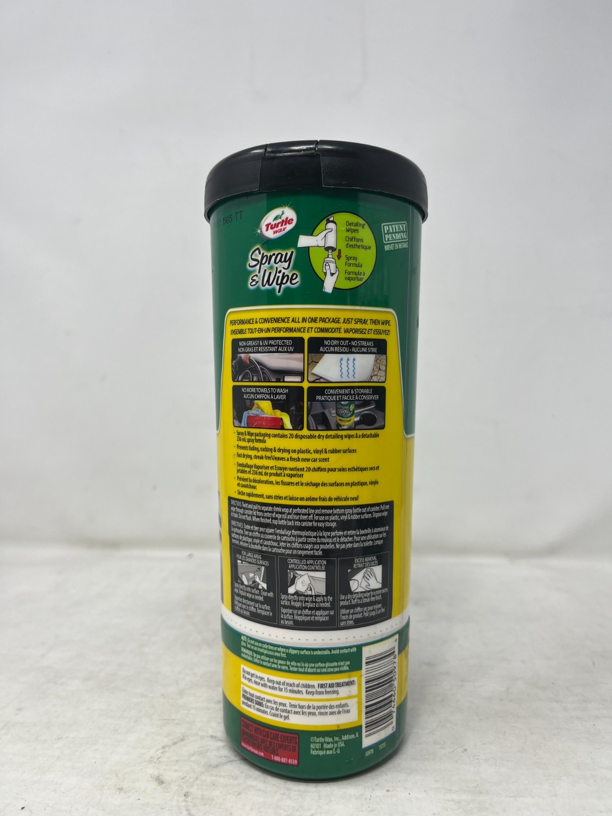 2 Pack - Turtle Wax Spray & Wipe Protectant, Detailing Wipes & Spray Formula