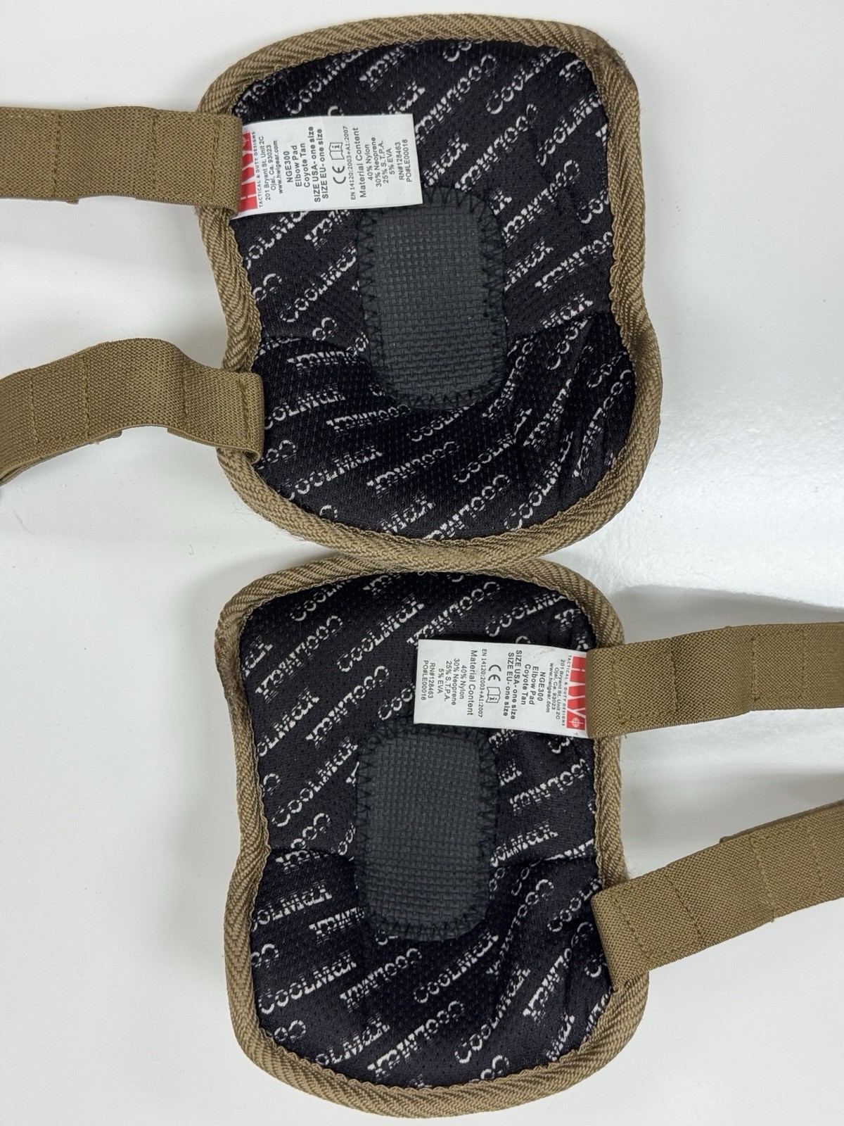 HWI NG Coyote Brown Military Tactical Knee Pads & Elbow Pads Complete Set USED