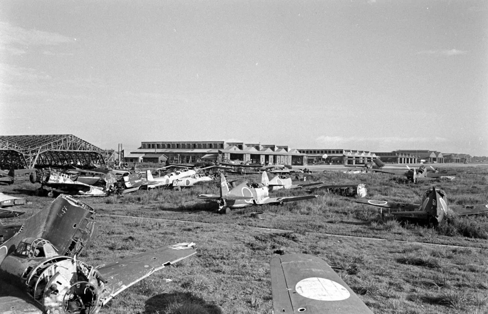 WW2 WWII Photo World War Two / Japanese Aircraft on Airfield in Japan 1945