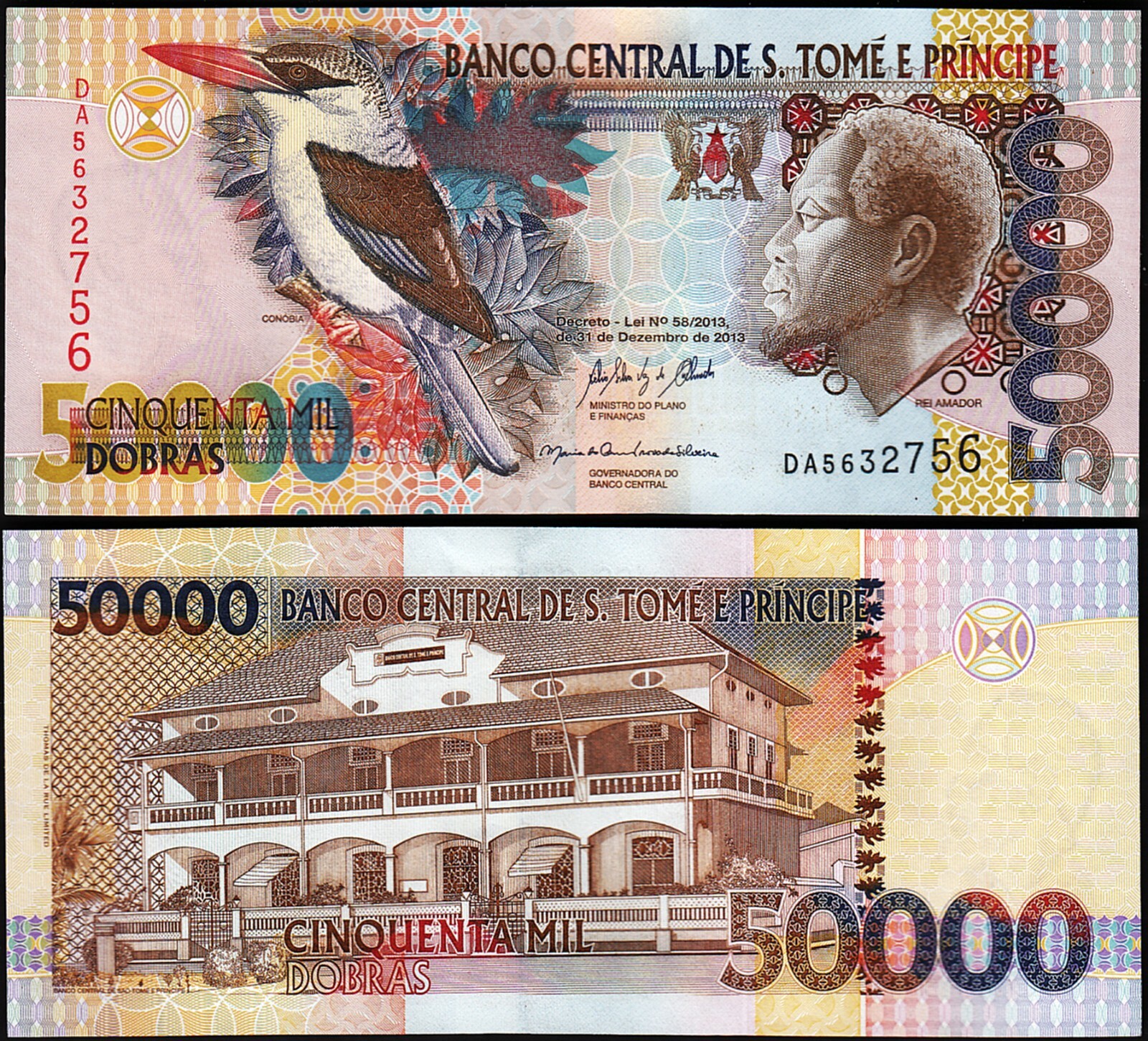 Saint Thomas, Sao Tome 50000 Dobras 2013, UNC, P-68e