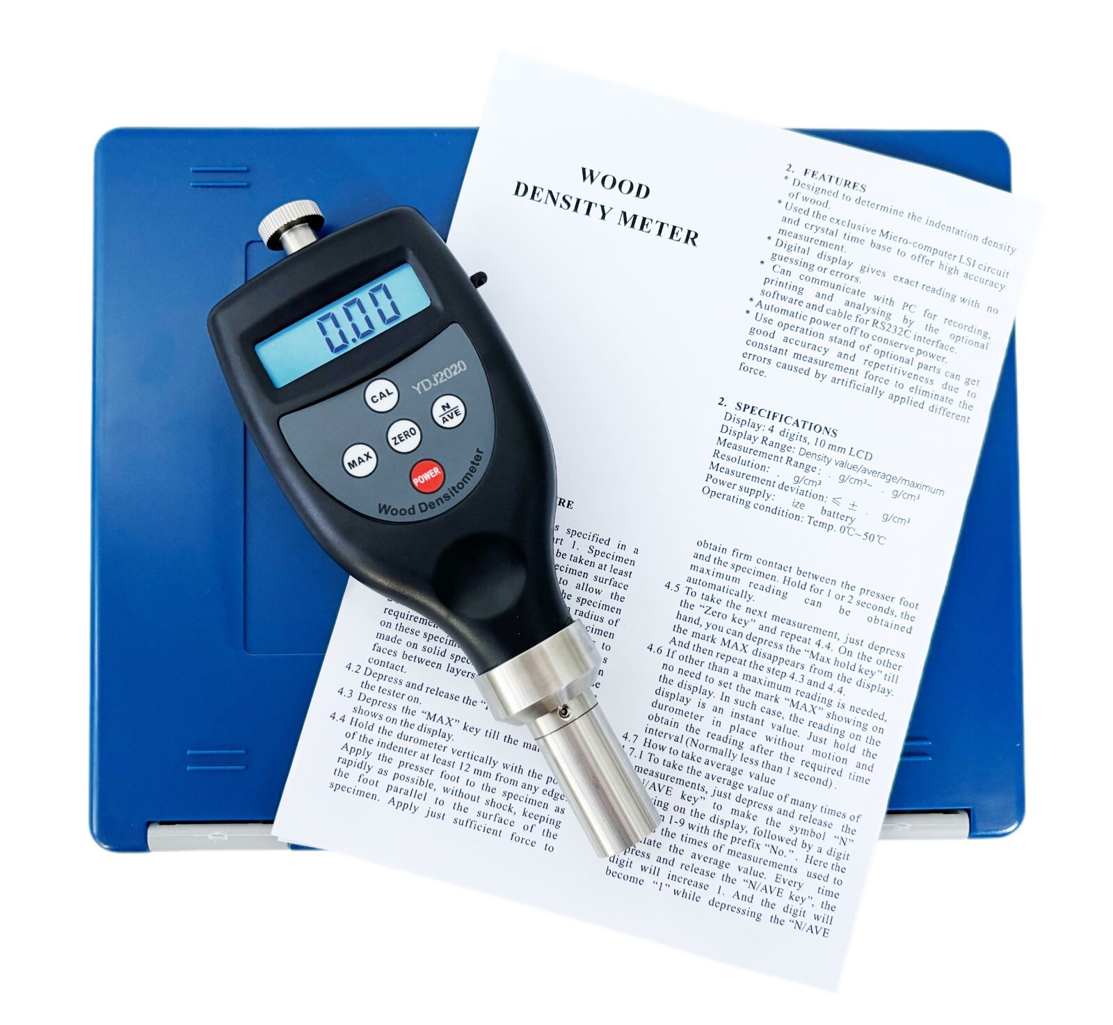 Wood Density Meter Densimeter with Range 0.01g/cm³~1.2g/cm3 Resolution 0.01g/cm3