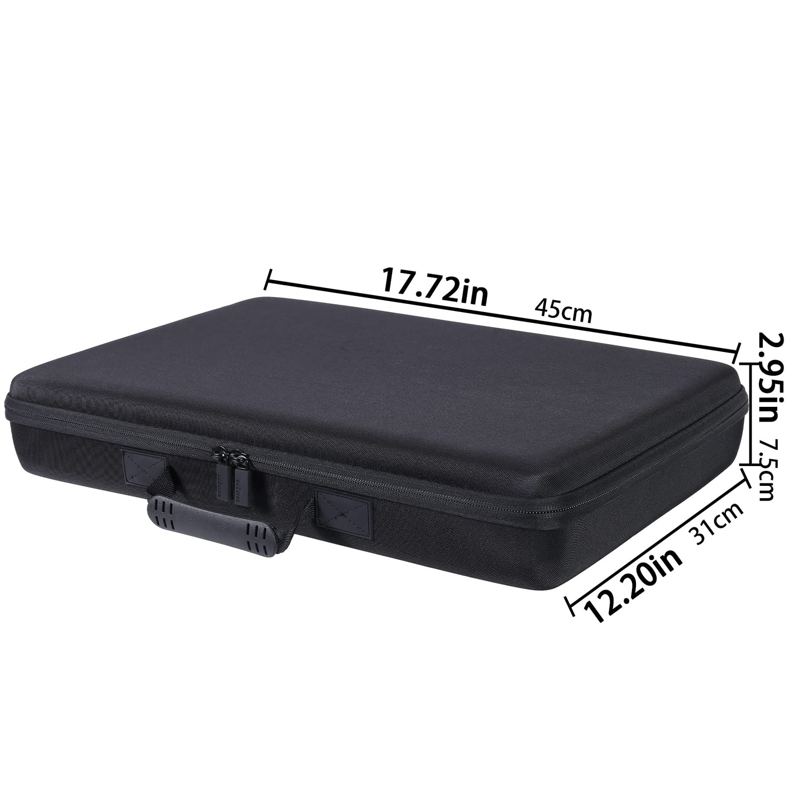co2CREA Hard Travel Case Replacement for Akai Black + Inside Grey