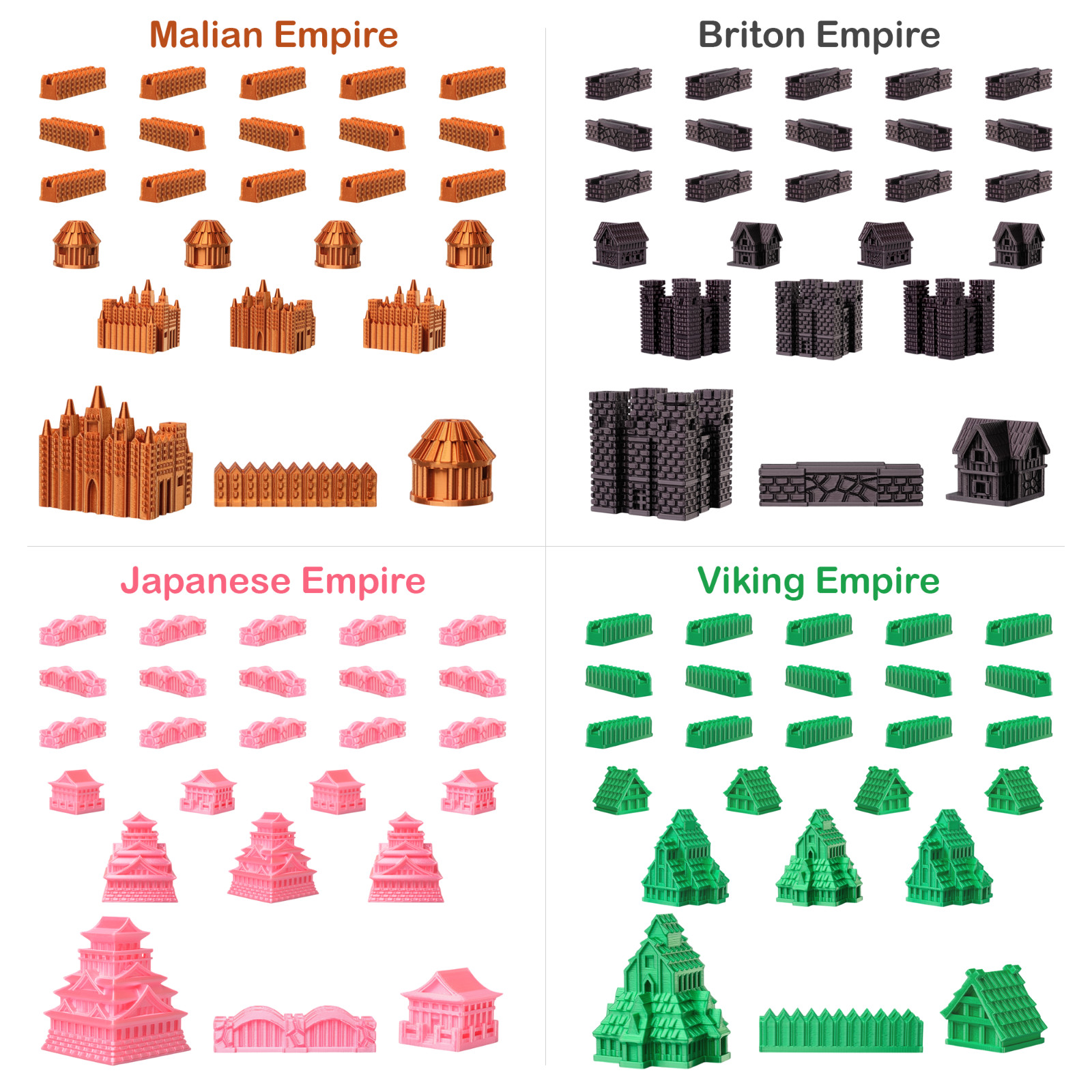 Sumerian Empire Set for Catan | Civilization Replacement Pieces