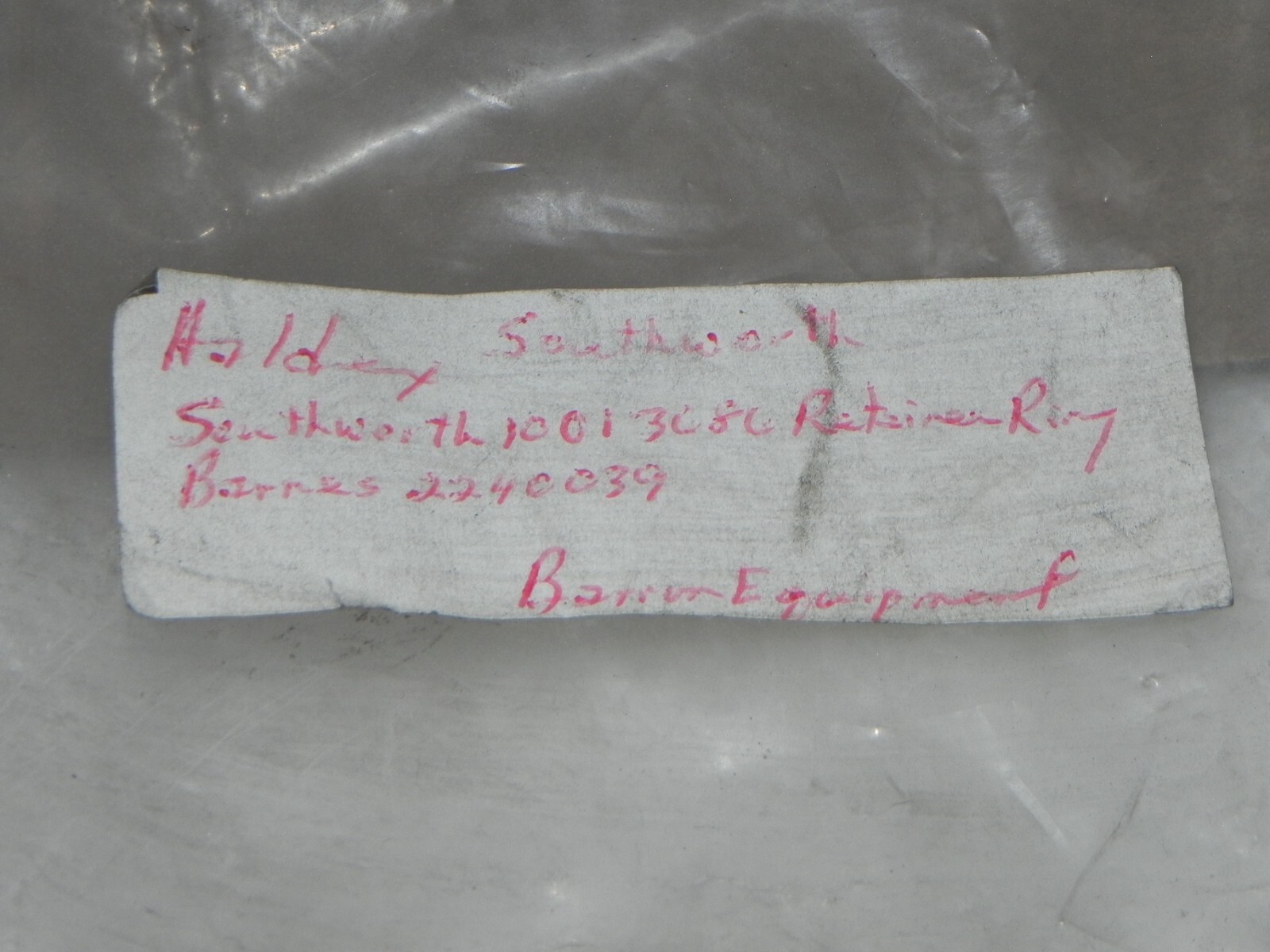 Southworth Retainer Ring 10013686 (Barren EQ.#2240039)