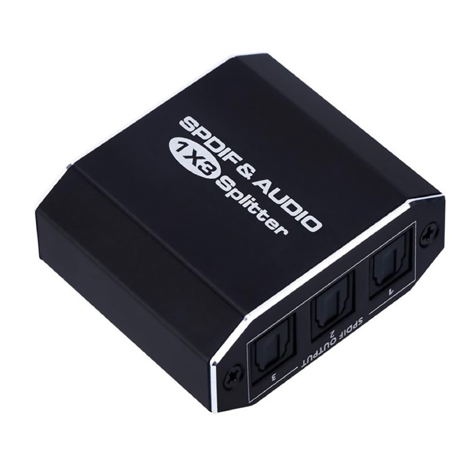 1 in 3 Out Aluminum Alloy Spdif Toslink Optical Digital Audio Splitter 1x3 A