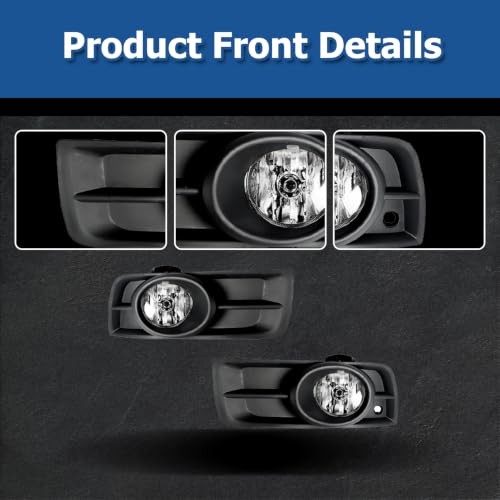 Fog Lights Assembly Replacement for 2010-2014 Chevy Cruze with Bulbs &