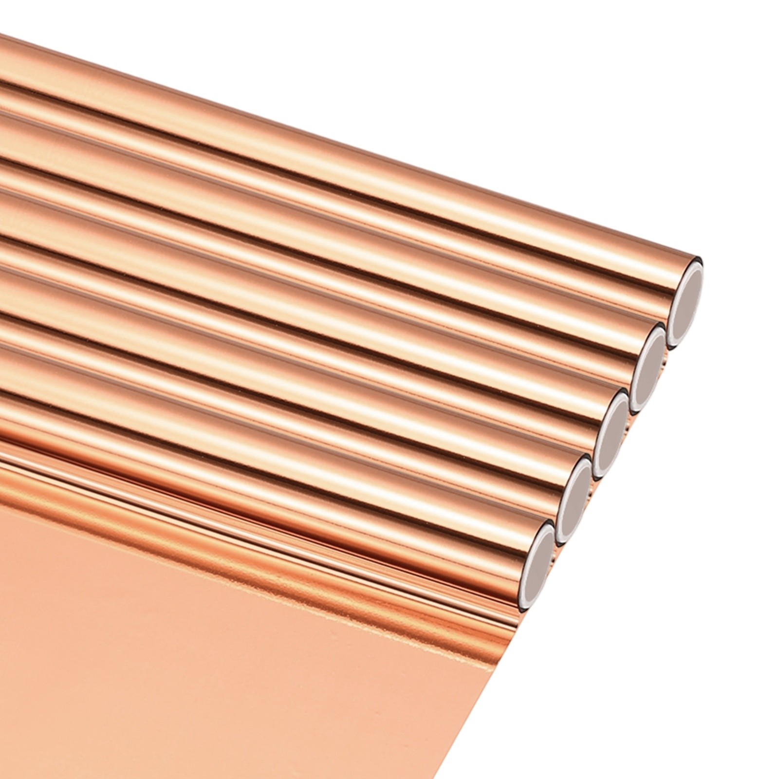 5Pcs Copper Hot Stamping Heat-Activated Foil Roll, 6" W x 3ft l