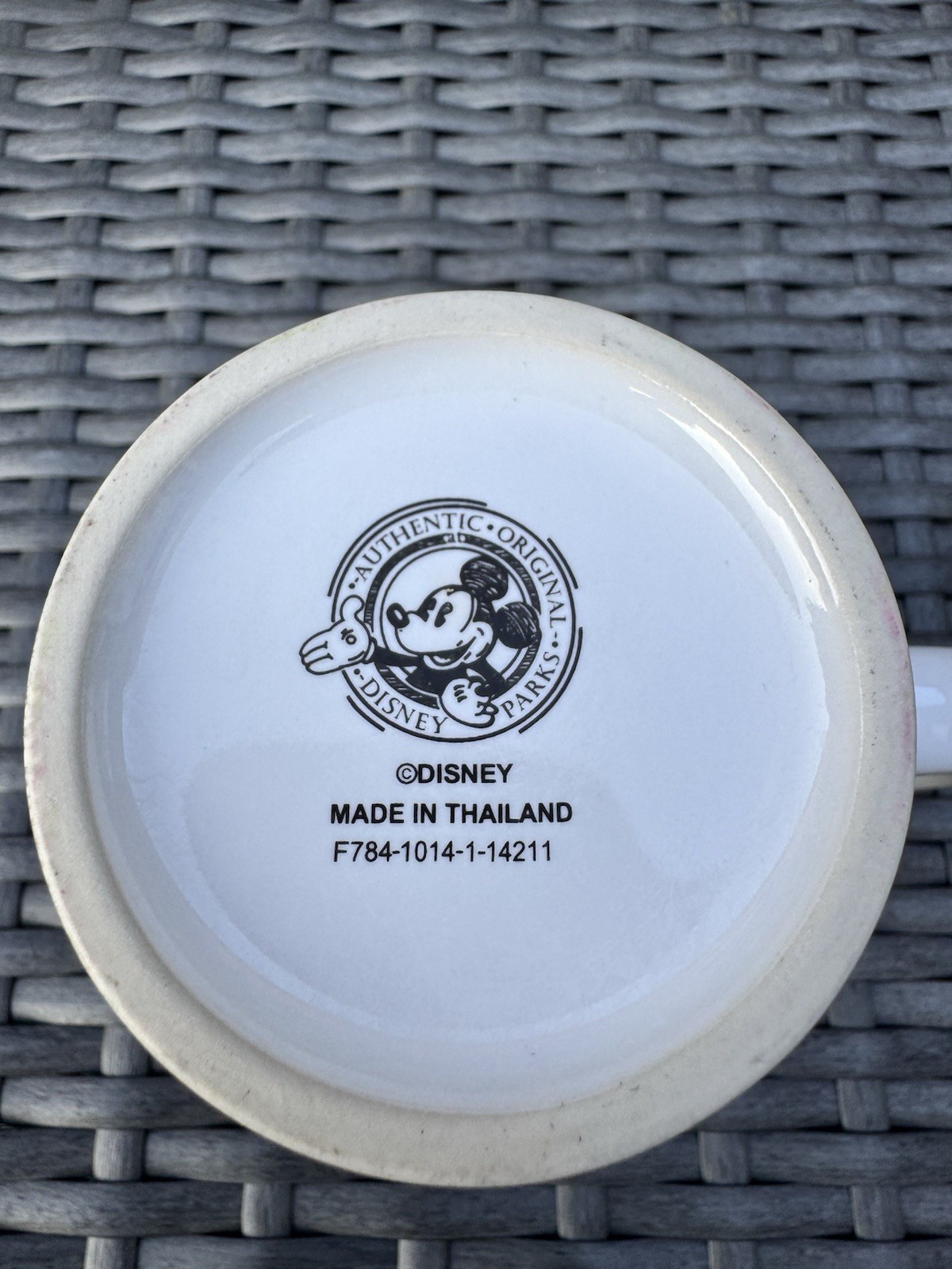 Disney Mickey Mouse Disney Parks Auth Original Mug With Coaster Lid