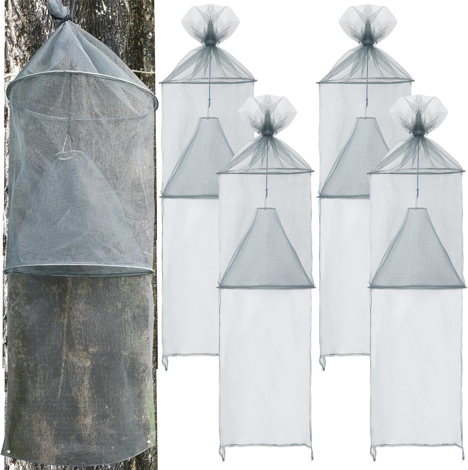 2 Pack Spotted Lanternfly Traps Lantern Fly Killer Mesh Tree Trap with Jute Rope