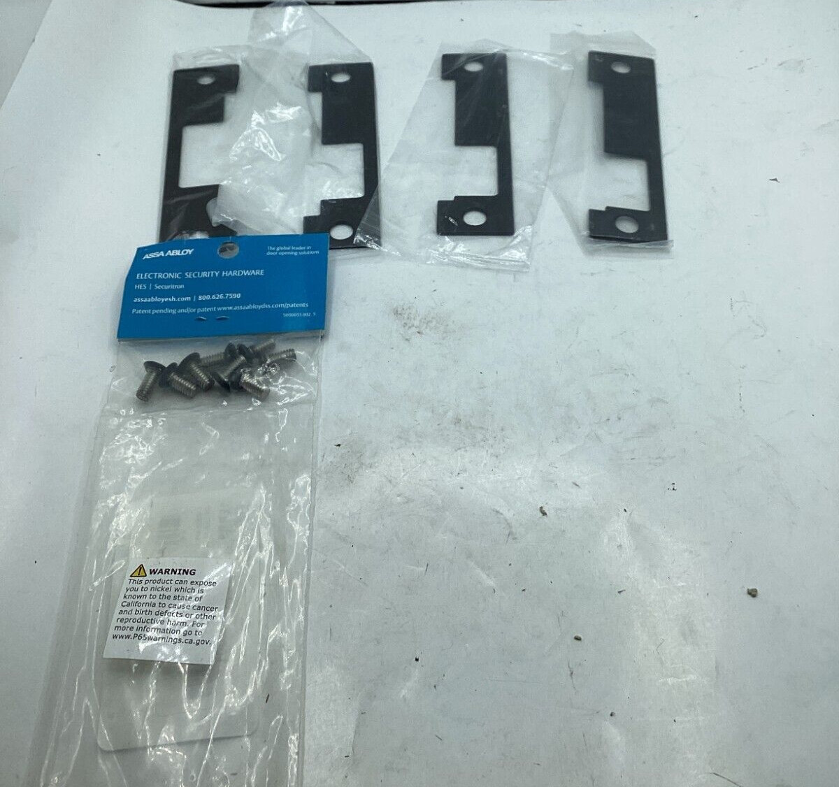 Pack of 4 Assa Abloy Faceplate Black Suede Powder 1LB-BSP Black Coated