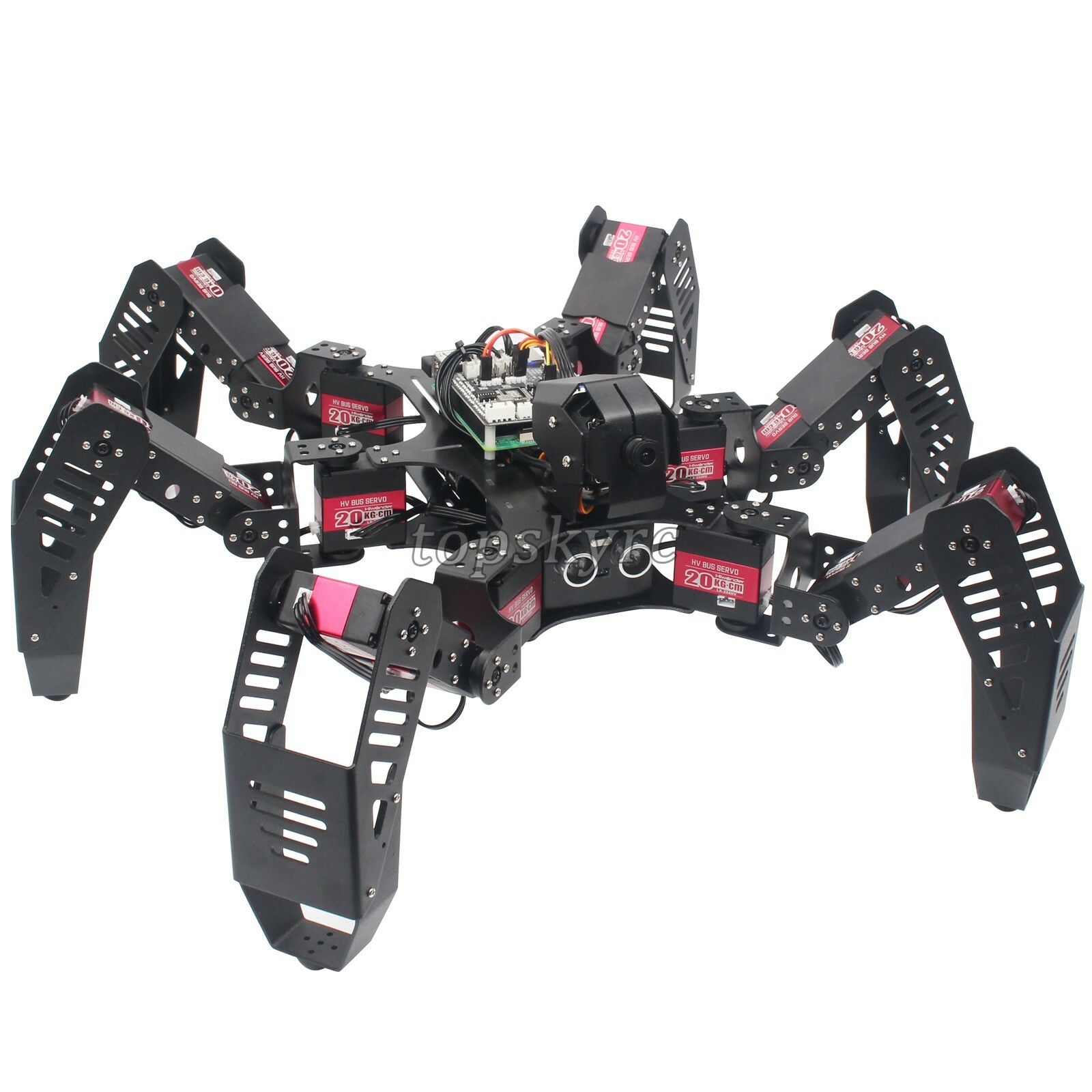 18DOF Hexapod Robot Kit Spider Robot w/ Servos For Raspberry Pi 4B Unassembled