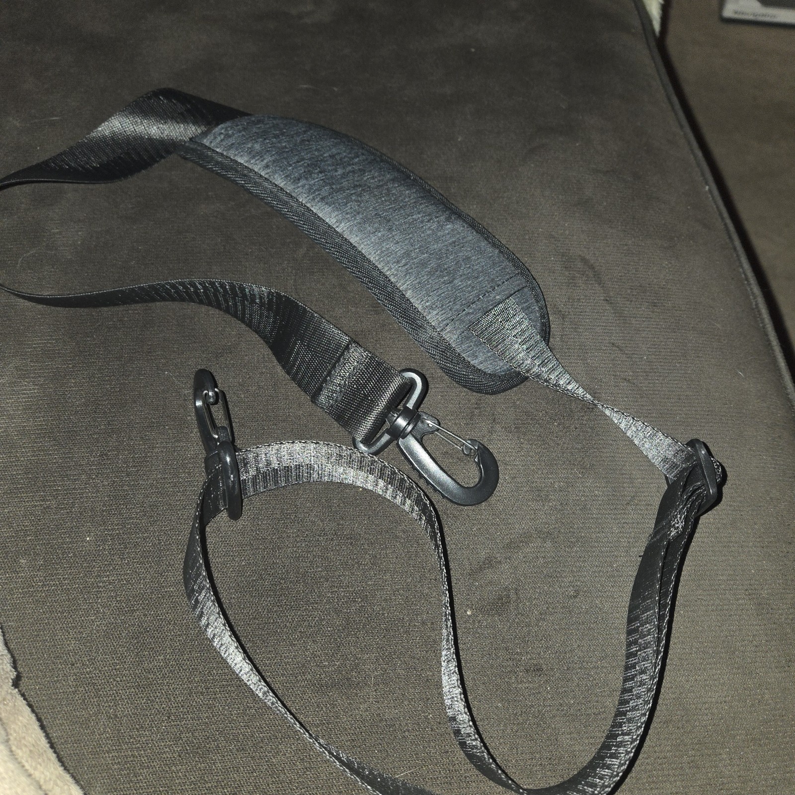 Adjustable Black Padded Shoulder Strap For Camera, Laptop, Book Bag, Luggage.