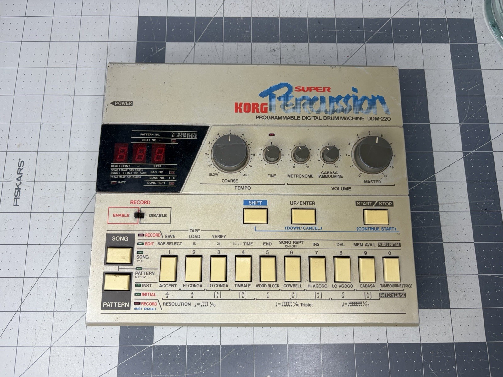 Korg DDM-220 Super Percussion Drum Machine, No Battery Cover