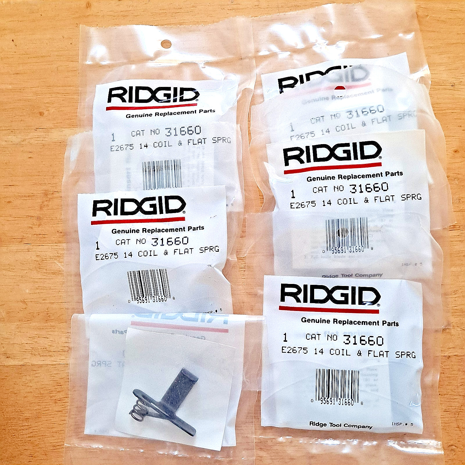 6 RIDGID 31660 Pipe Wrench Replacement Coil & Flat Spring 14" Wrench FREE SHIP