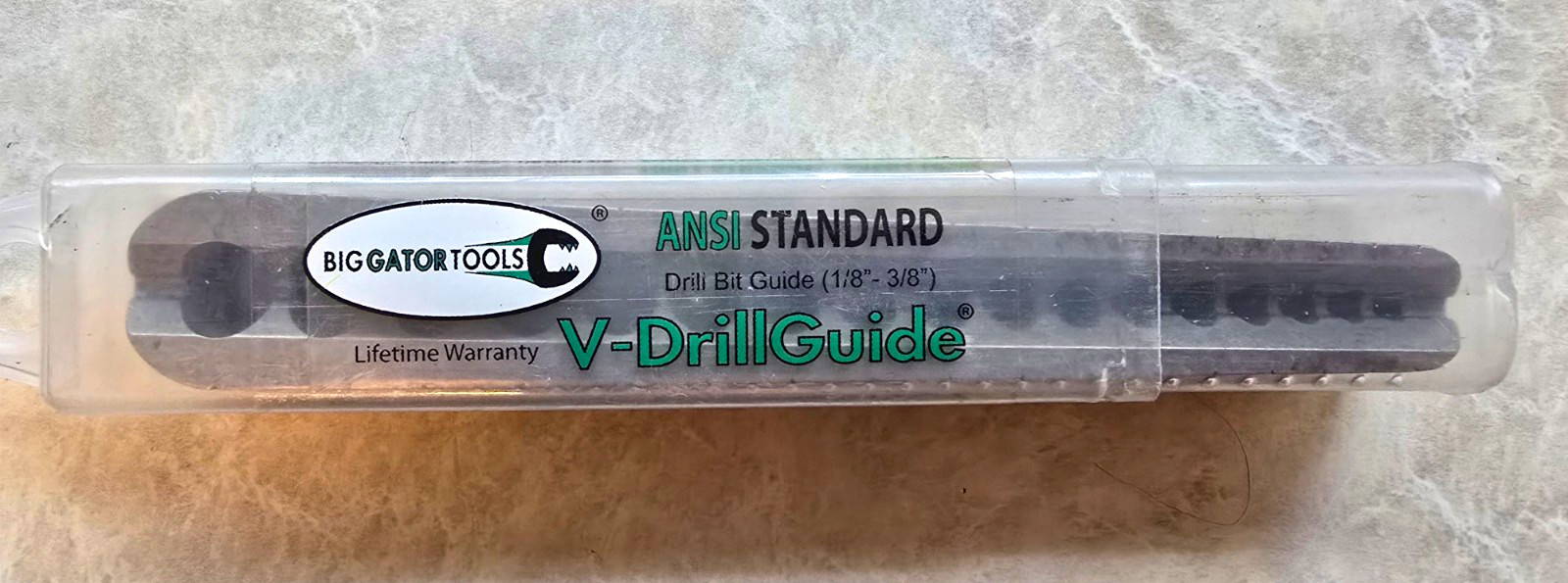 Big Gator Tools V-DrillGuide Drill Bit Guide Jig 1/8"-3/8" Steel Silver