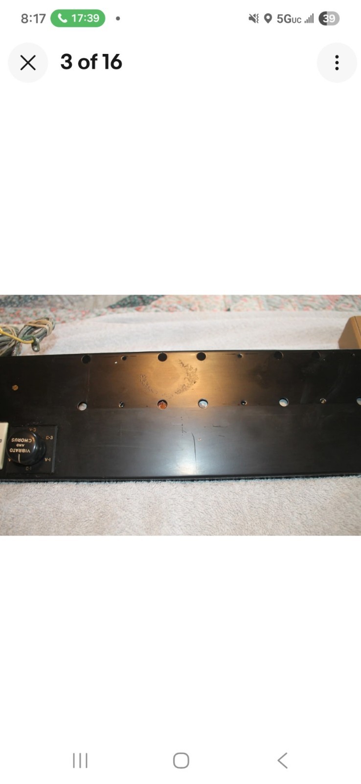 Hammond C-3 Vibrato Percussion Switches and Mounting Panel From Working Organ
