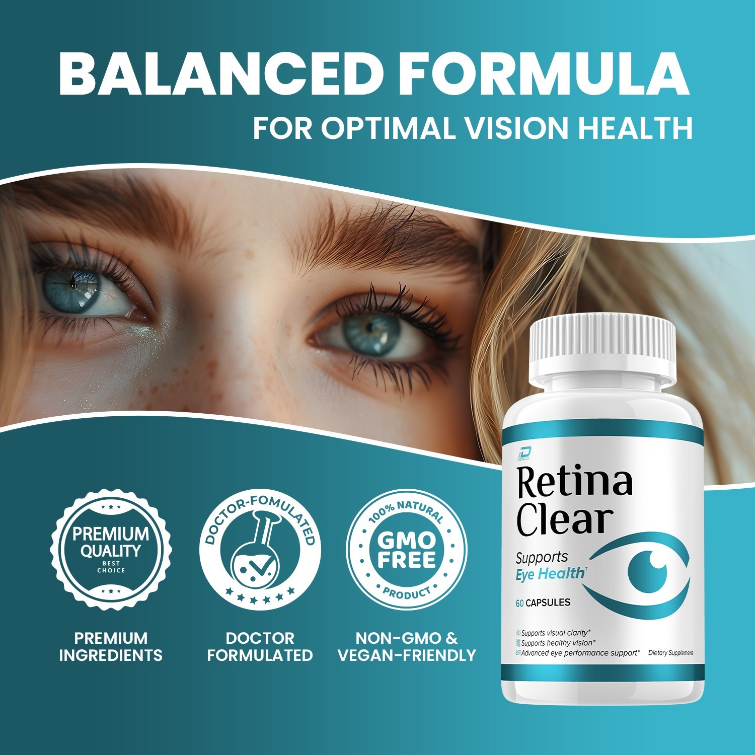 (5 Pack) Retina Clear Eye Support Supplement – RetinaClear Capsules Eye Vitamins