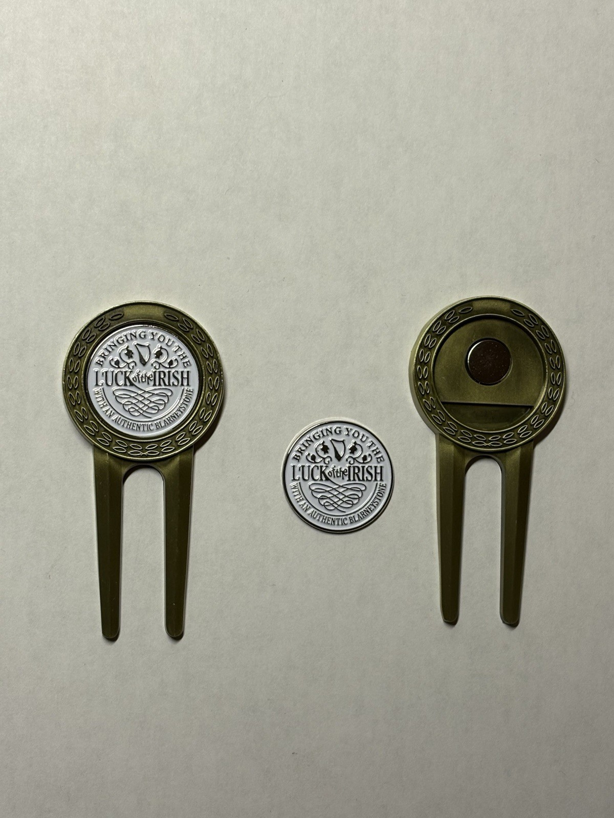 (1) Bringing You The 'Luck Of The Irish' Divot Tool & 1" Coin Style Golf Marker