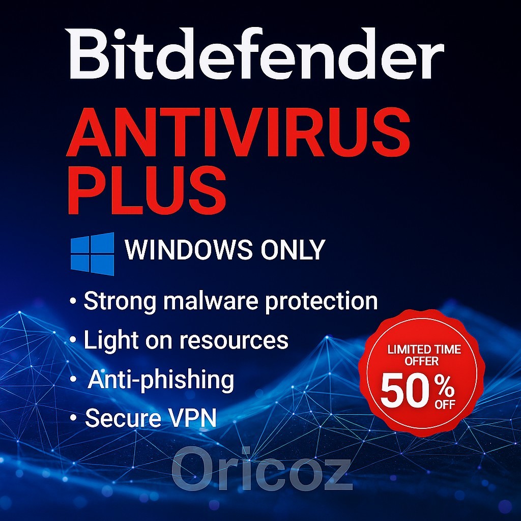 Bitdefender Antivirus Plus 2026 - 3 Years For  1 Windows PC + Daily VPN