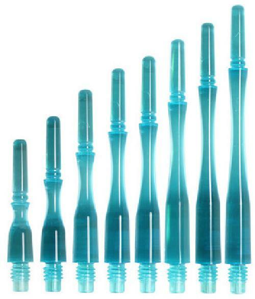 COSMO FIT SHAFT GEAR HYBRID-SPINNING DART SHAFTS - CLEAR BLUE - SET OF 3