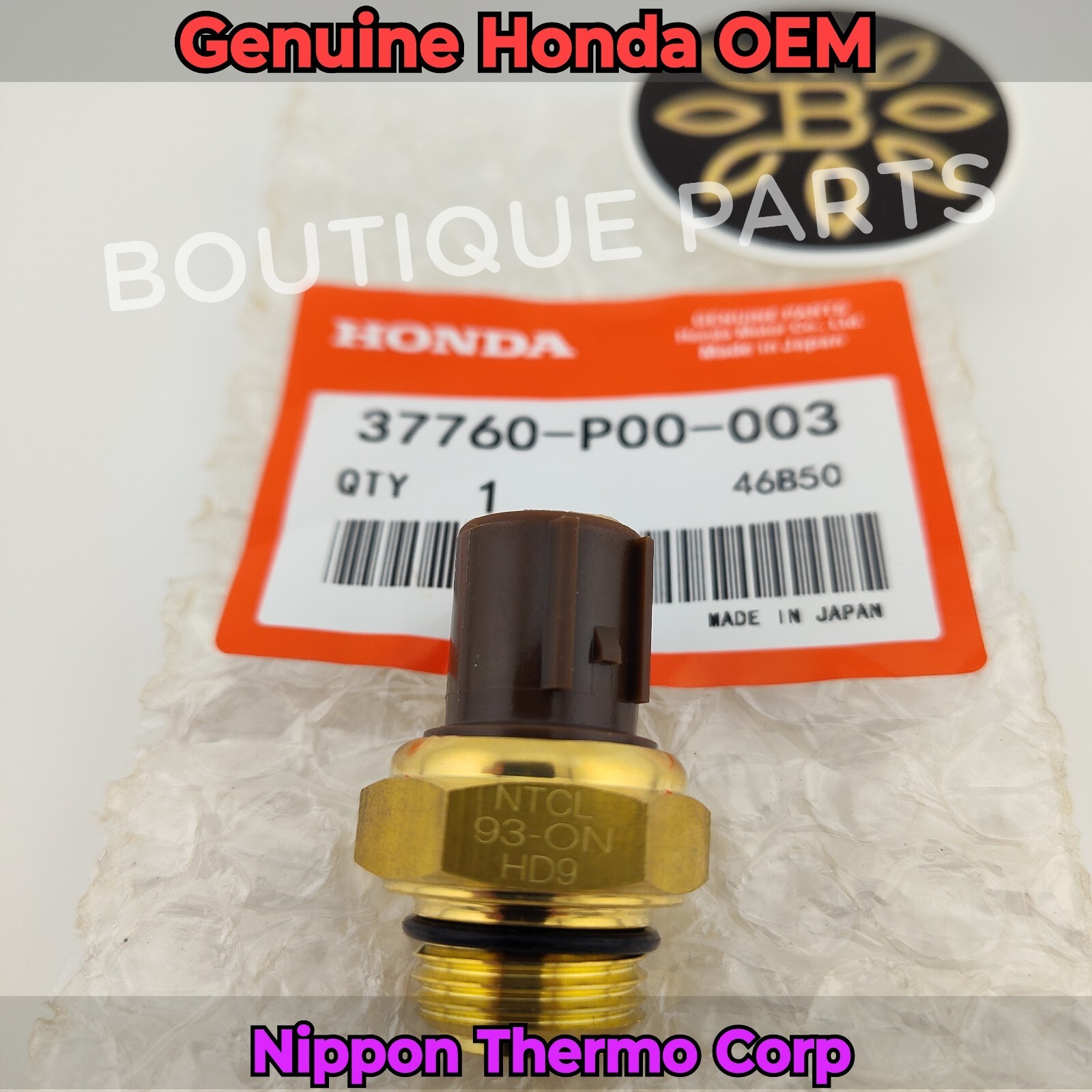 Genuine OEM for Honda Fan Switch Thermostat * NIPPON THERMO JAPAN 37760-P00-003