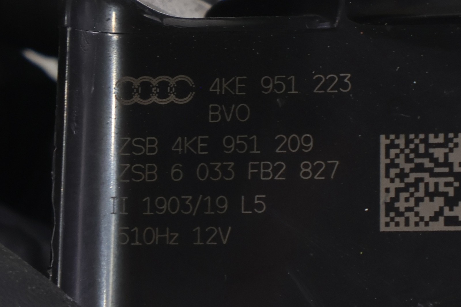 2019-2023 AUDI E-TRON LEFT DRIVER SIDE HIGH NOTE TONE HORN SIGNAL & BRACKET OEM