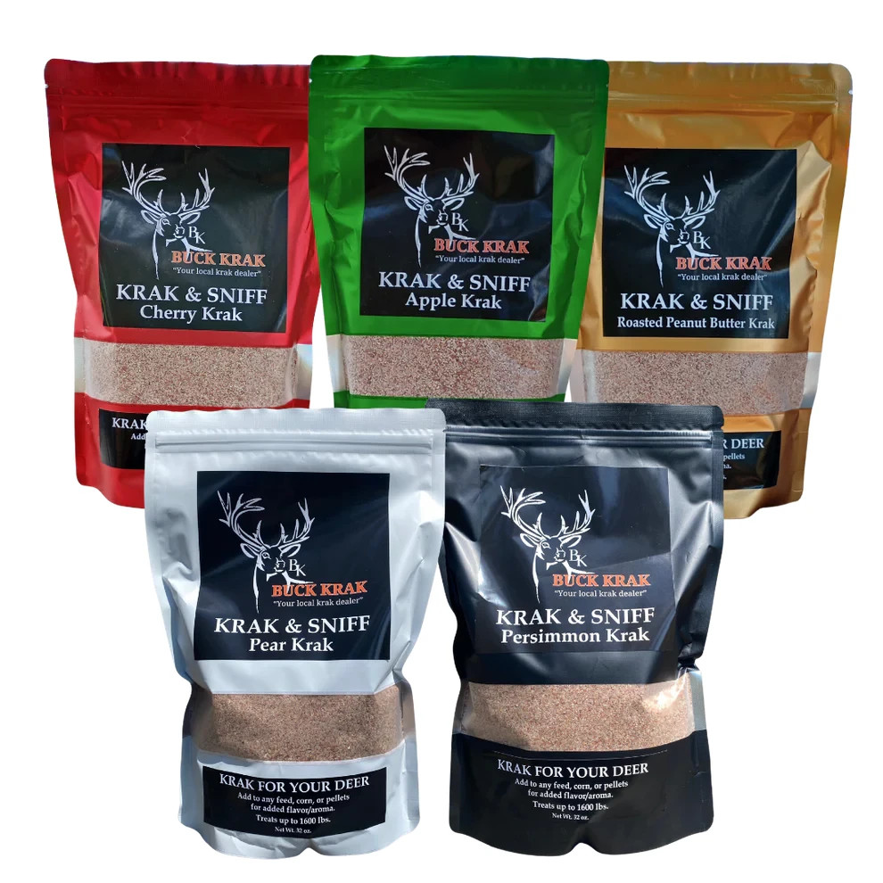 Krak & Sniff Buck Krak (NEW All 5 Pack) Cherry, Apple, Pear, Persimmion, PB