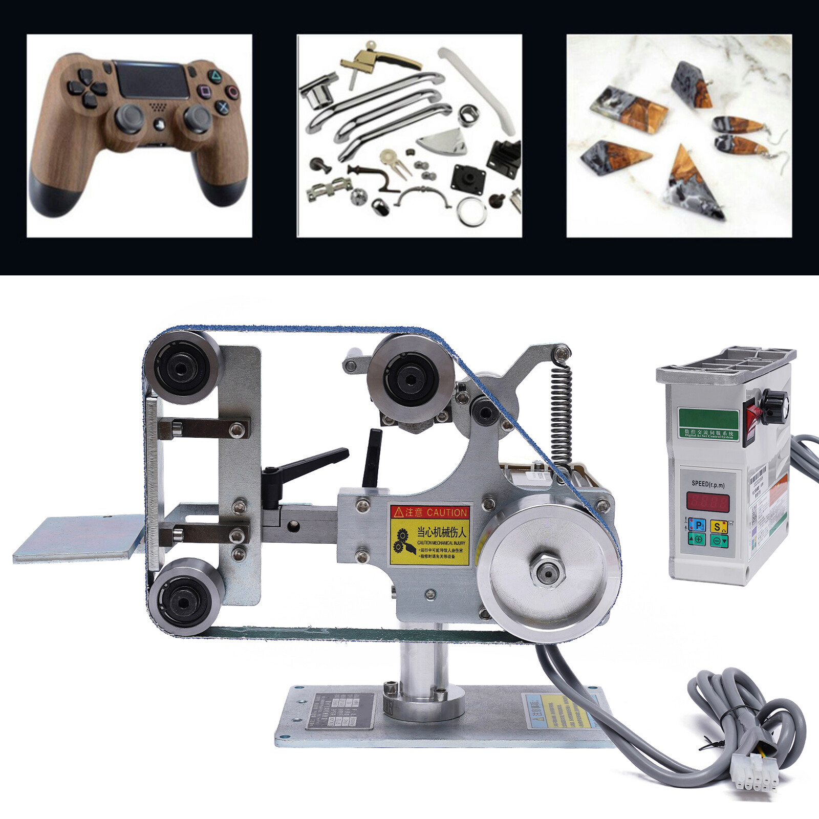 Belt Sander Sharpener Vertical/Horizontal Polishing Grinder Tool & Motor 550W