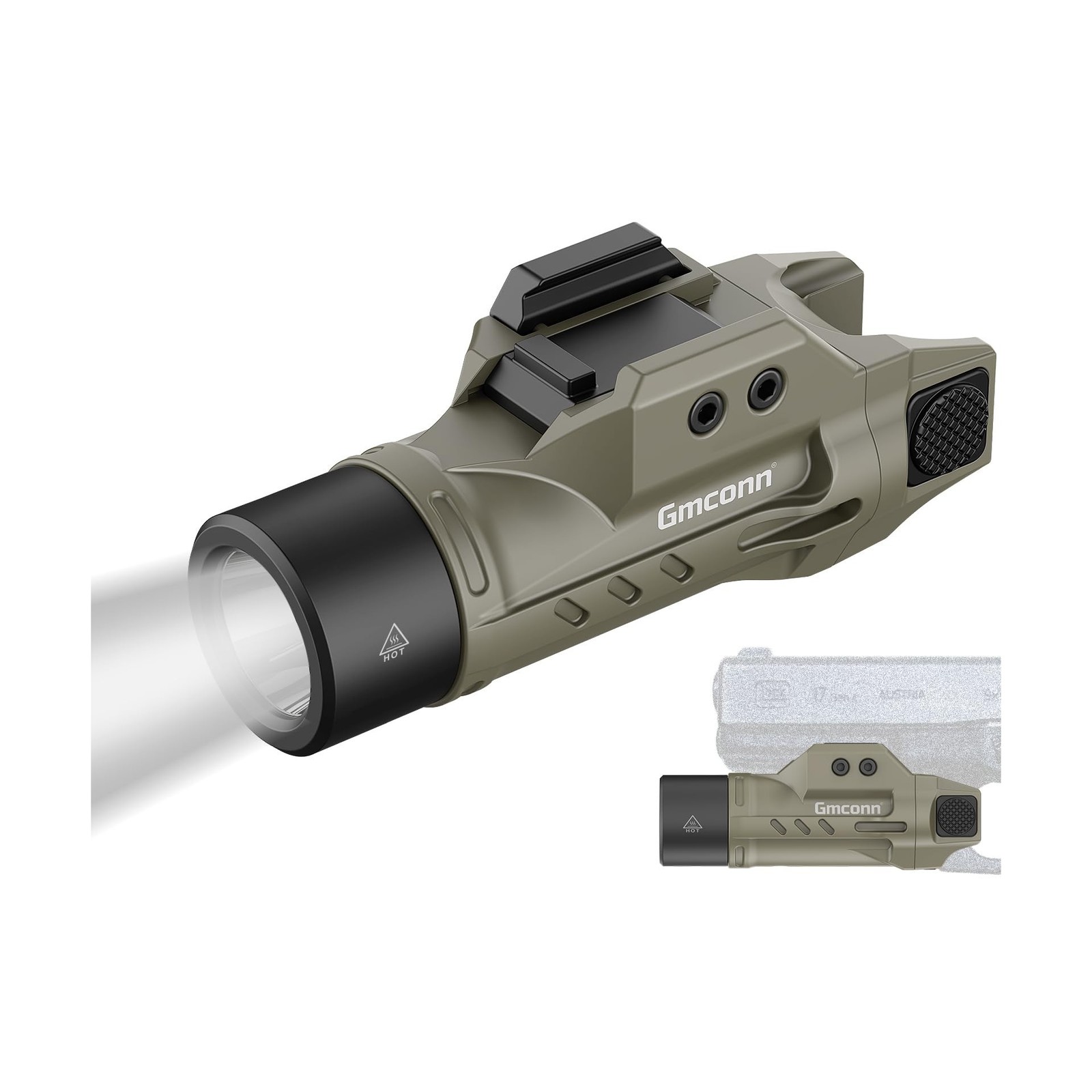 Gmconn 1000 Lumen Tactical Flashlight with Strobe/Momentary Fun... FAST USA SHIP