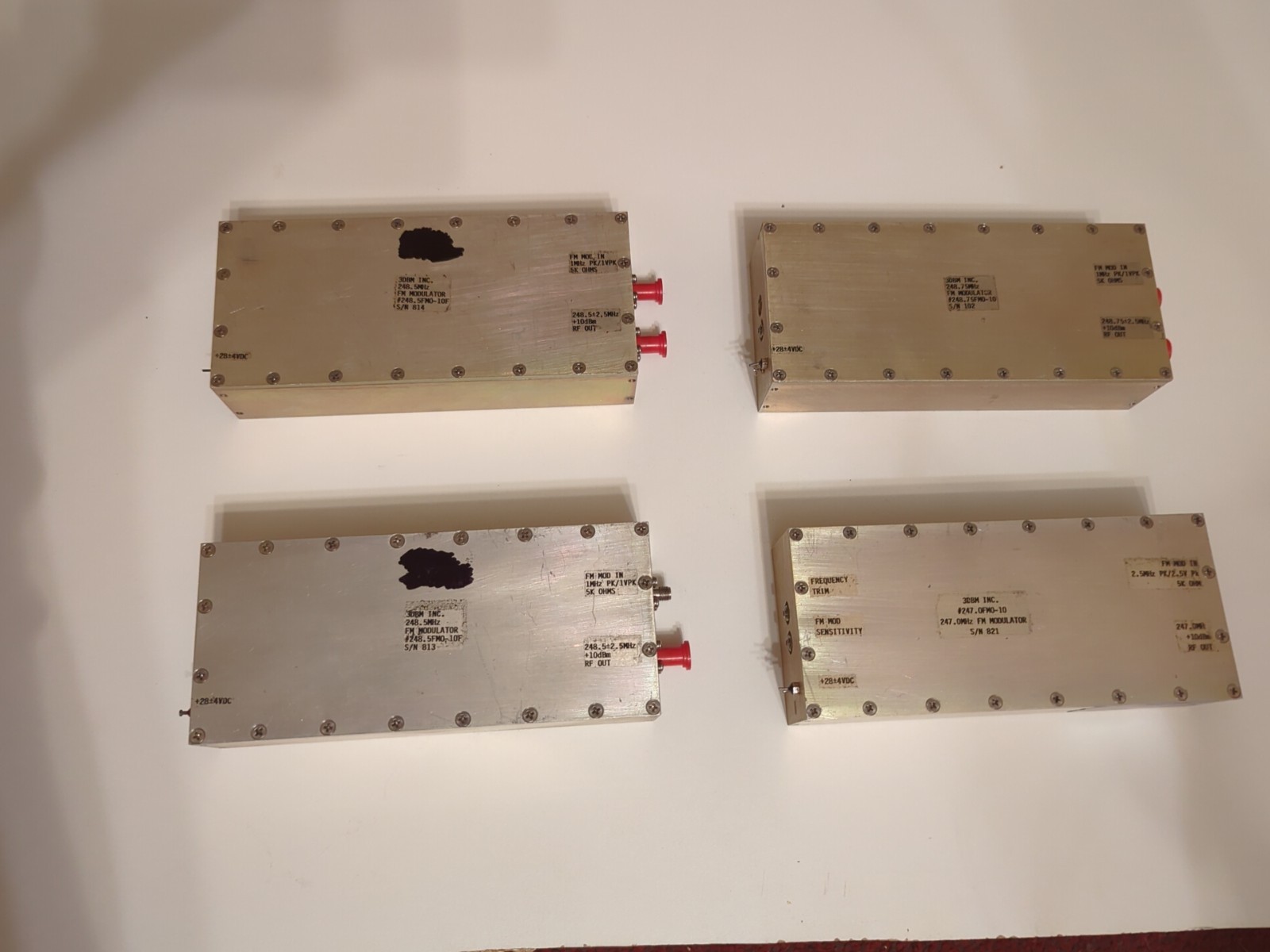 248.5 MHz FM Modulators, 3DBM Inc., Lot of 4