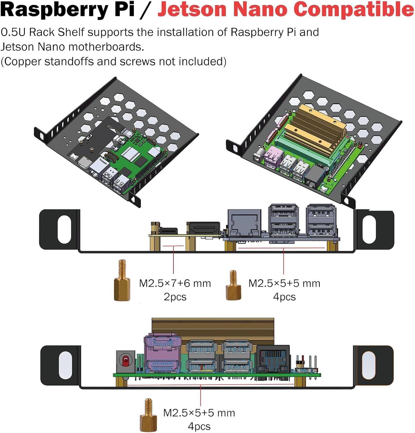 DeskPi RackMate TT Mini Server Cabinet for Mini PC, Network, Servers, Audio, ...