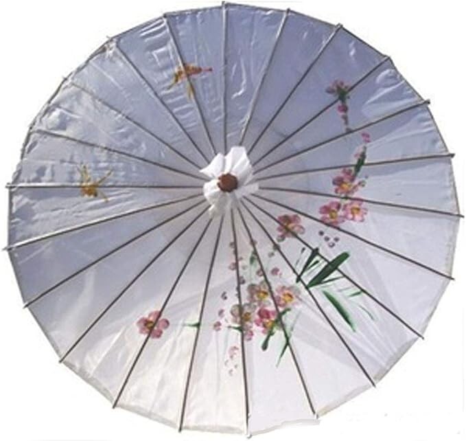 3 Pack White Nylon Umbrella Parasol Photography Dance 22 inch Kid Size S-2174x3