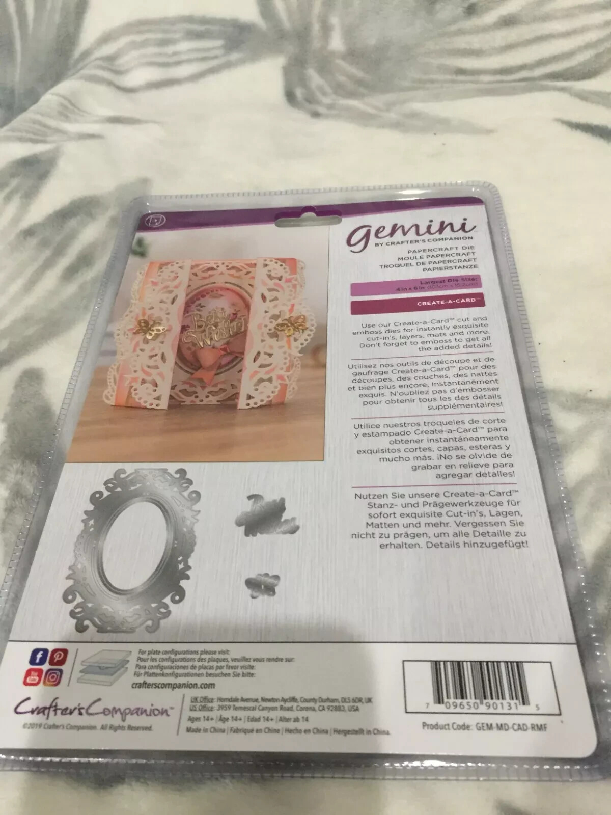 Gemini 5PC Create-A-Card REGAL MIRROR FRAME Crafter's Companion New
