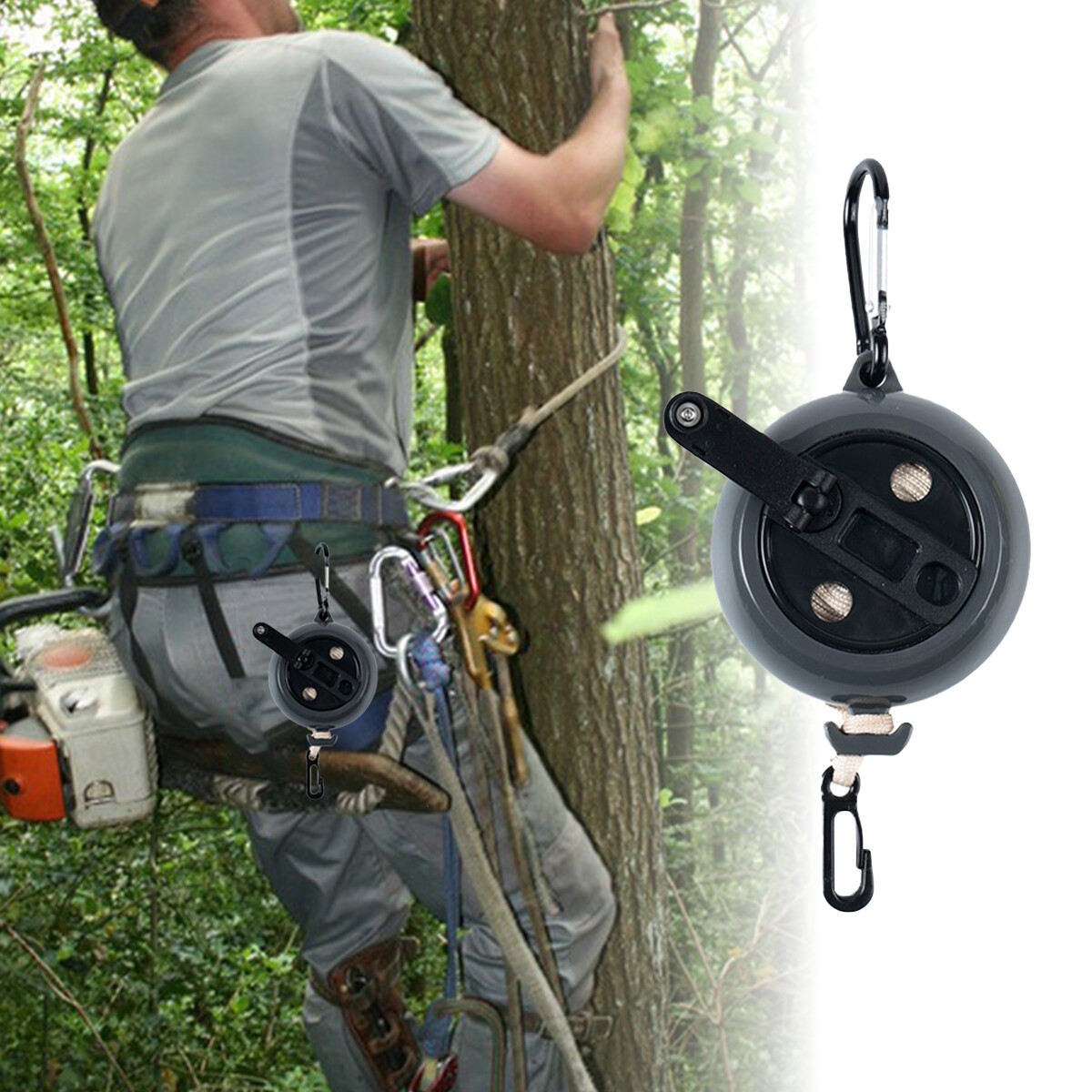 Treestand Retractable Bow Hoist Rope 33FT Bow & Gear Hoist for Hunting 4MM Thick