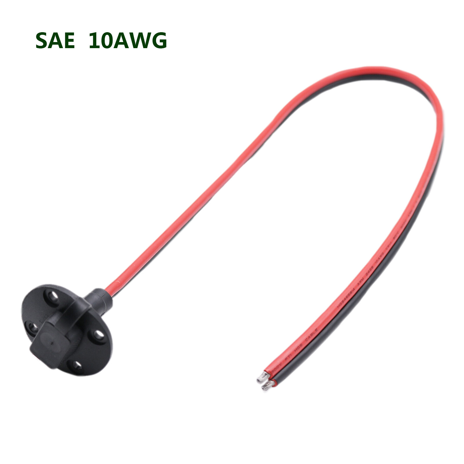 10AWG SAE Socket Solar Harness Panel Mount Weatherproof Sidewall Power DIY Cable
