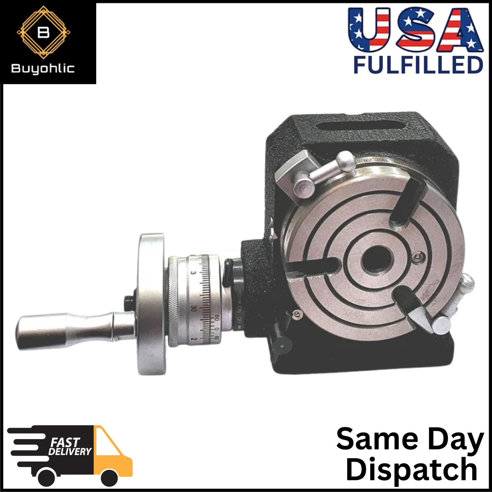Horizontal Vertical 4" Inch II 110 mm - MT2 Center Bore Rotary Milling Tables