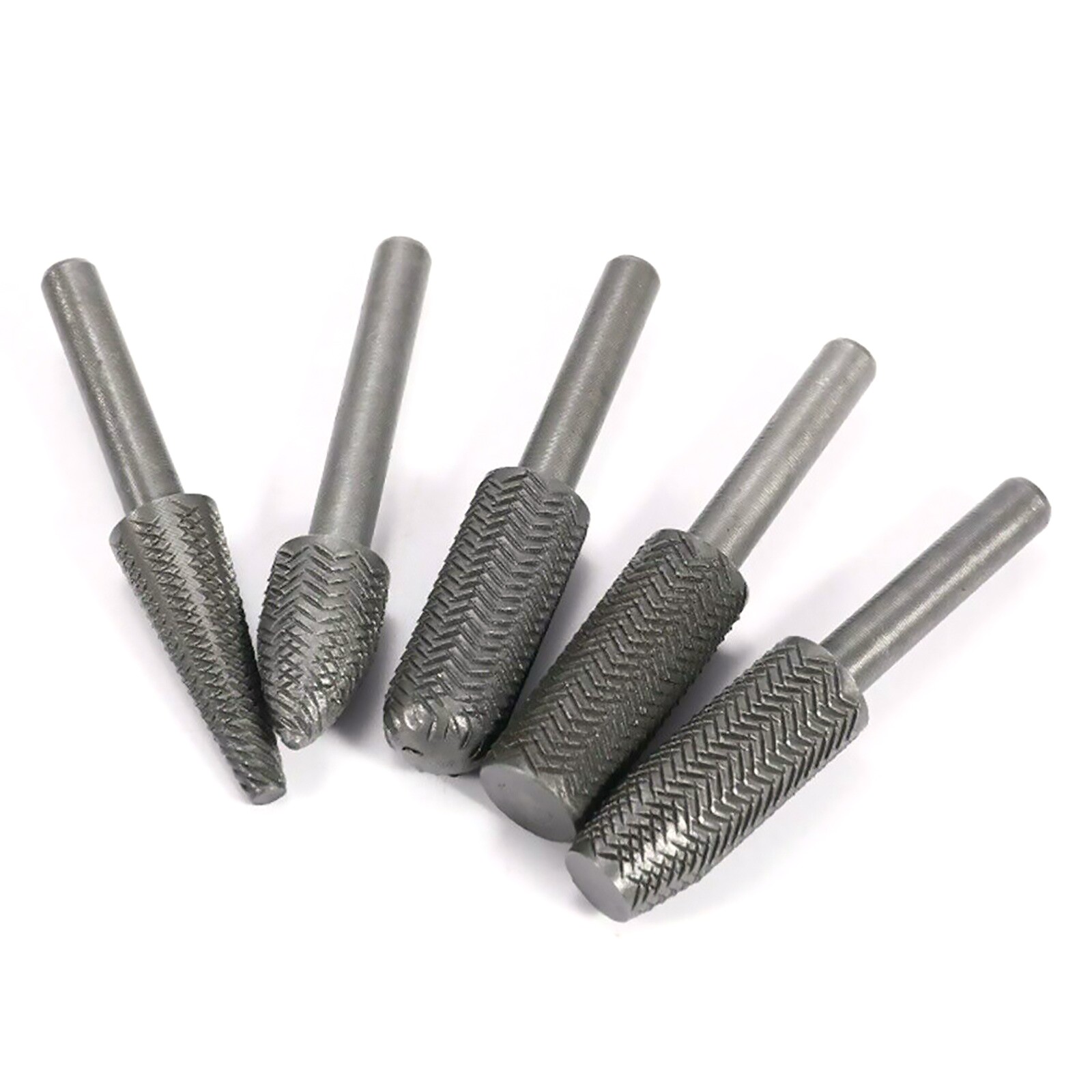 5pcs 6cm Metal Cutter Drill Bits Rotary Bits Rasp For Steel Grinding Carving E