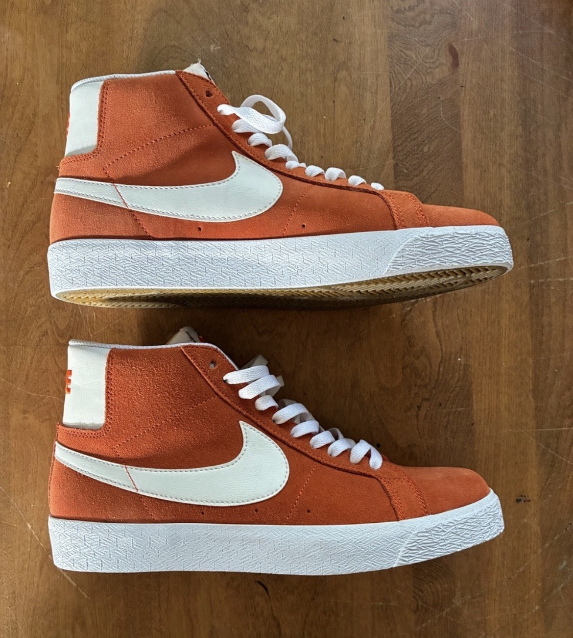 Nike SB Blazer Mid Top Suede Sneaker Safety Orange/White 864349-800